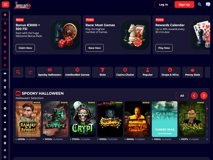 IntellectBet Casino lobby