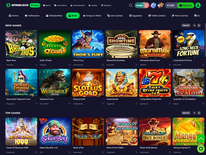 Spinoloco Casino screenshot 2