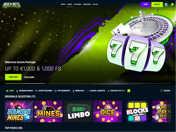 Rise of Bets Casino screenshot 1