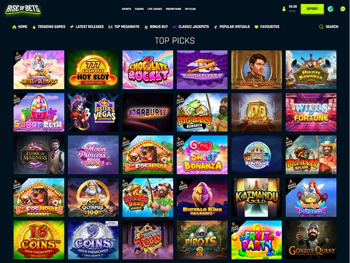 Rise of Bets Casino screenshot 2