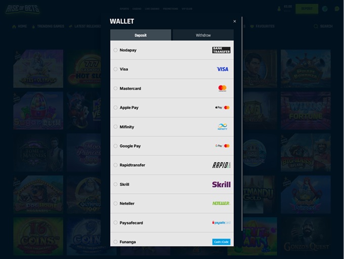 Rise of Bets Casino screenshot 3
