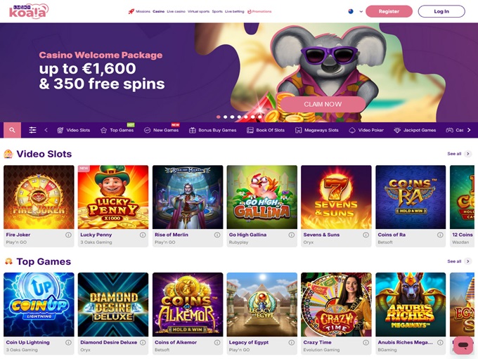 LuckyKoala Casino lobby