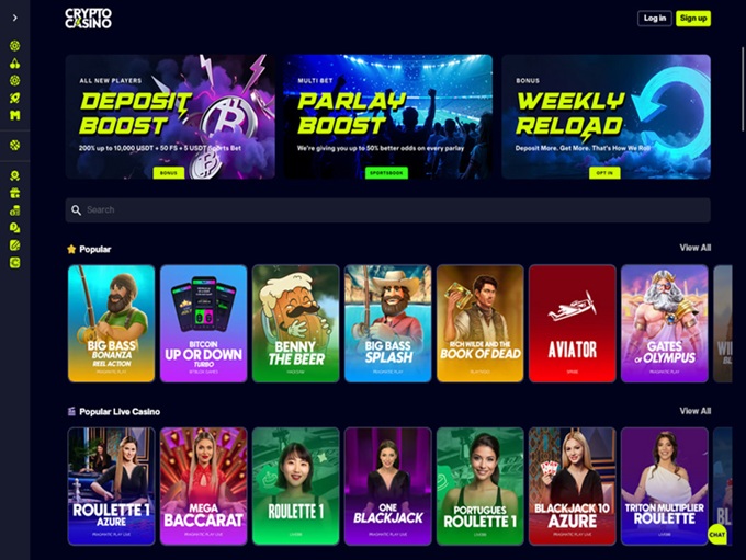 CryptoCasino lobby