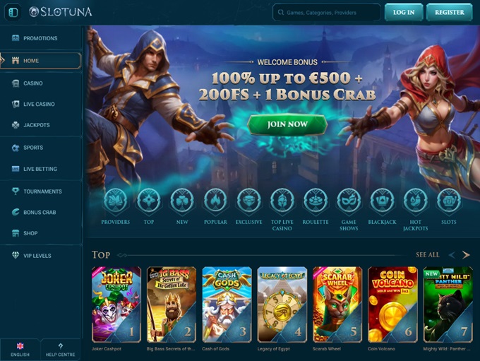 Slotuna lobby