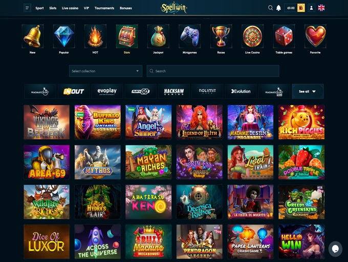 Spellwin Casino screenshot 2