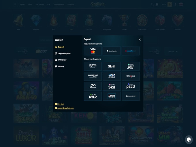 Spellwin Casino screenshot 3