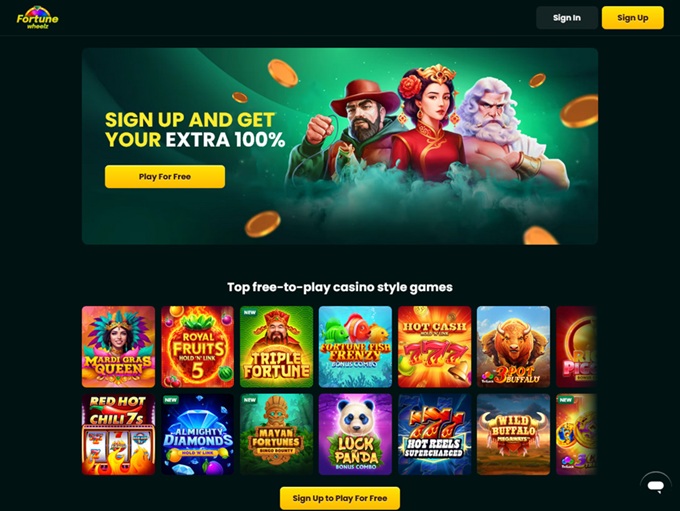 FortuneWheelz Casino screenshot 1