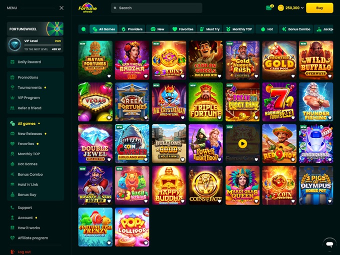 FortuneWheelz Casino screenshot 2