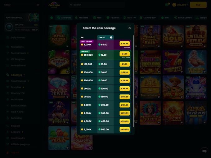 FortuneWheelz Casino screenshot 3