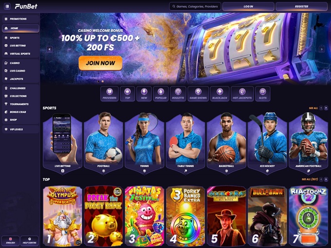 FunBetCasino lobby