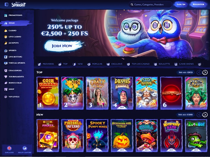 Spinight Casino screenshot 1