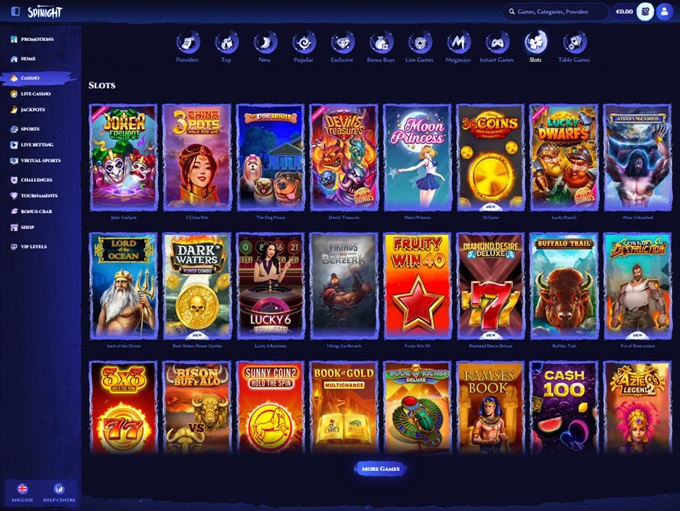 Spinight Casino screenshot 2