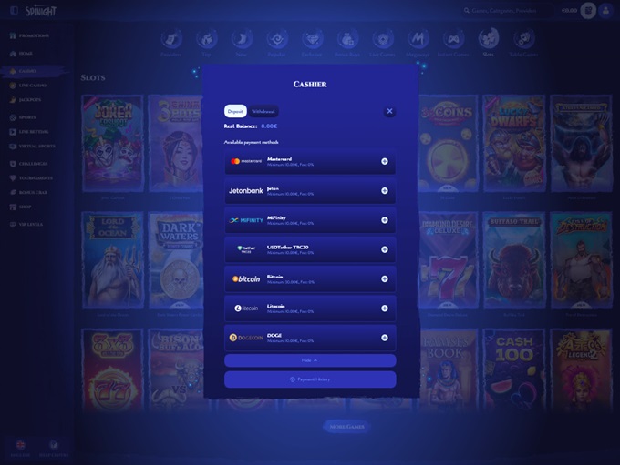 Spinight Casino screenshot 3