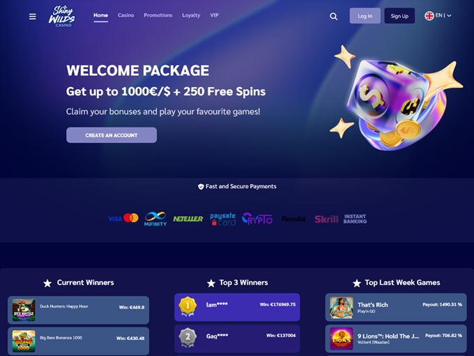 Shiny Wilds Casino screenshot 1