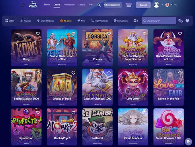 Shiny Wilds Casino screenshot 2