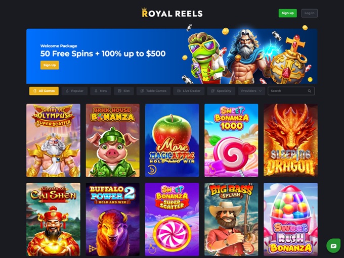 Royal Reels lobby