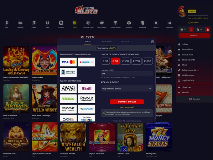 Slota Casino screenshot 3