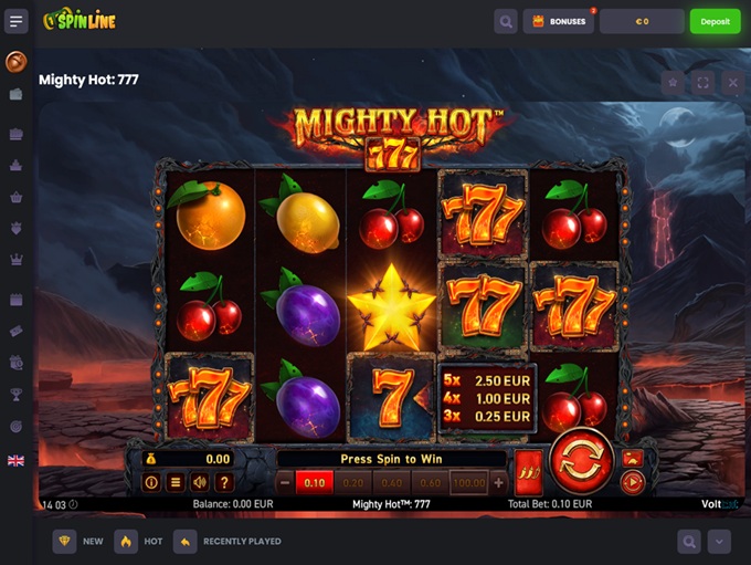 Spinline Casino screenshot 5