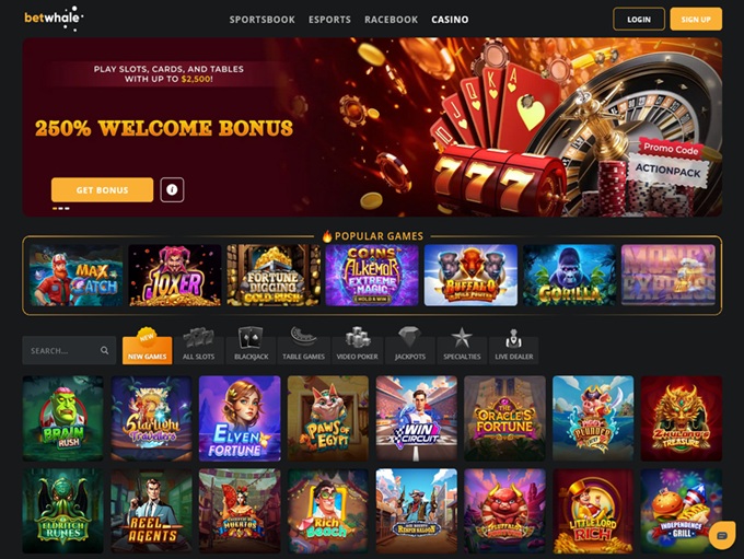 BetWhale Casino lobby