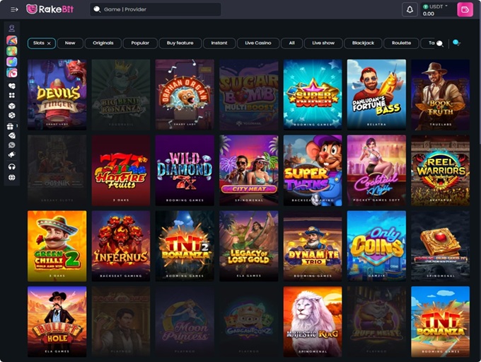 RakeBit Casino screenshot 2