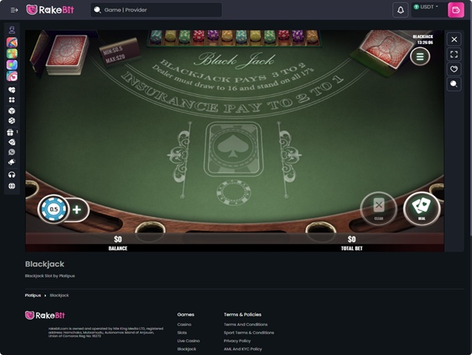 RakeBit Casino screenshot 6