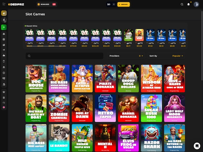 DEDPRZ Casino screenshot 2