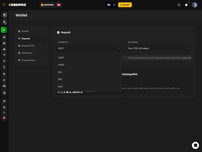 DEDPRZ Casino screenshot 3