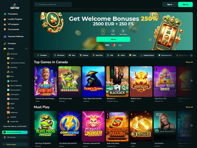 Trip2Vip Casino screenshot 1