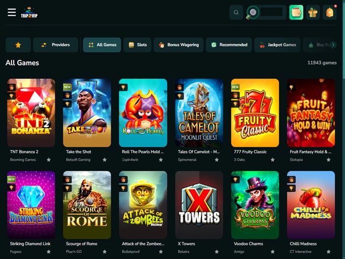 Trip2Vip Casino screenshot 2