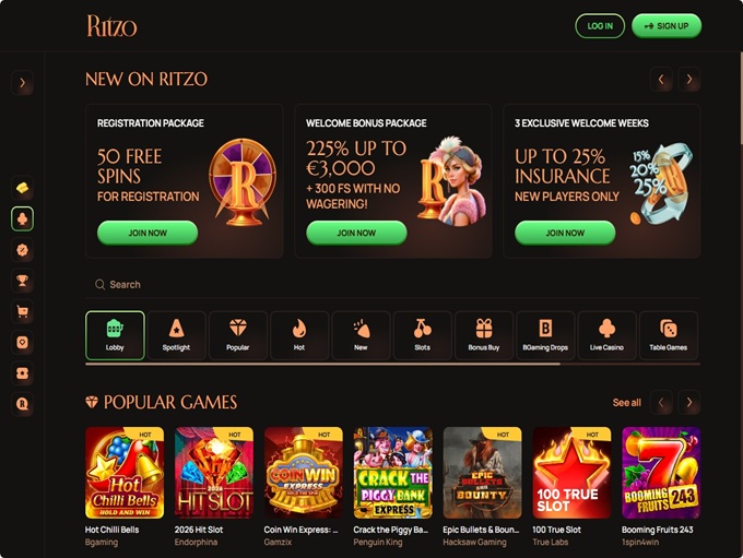 Ritzo Casino lobby