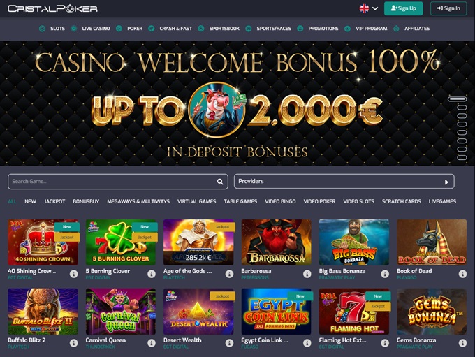 Cristal Poker Casino lobby