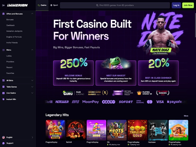 Immerion Casino lobby