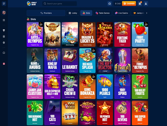 OnlyWin Casino screenshot 2