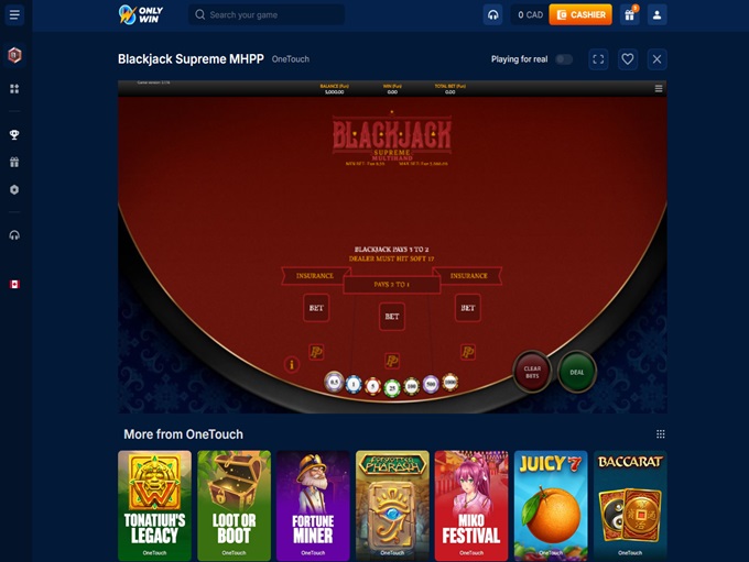 OnlyWin Casino screenshot 6