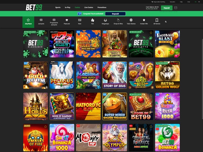 BET99 Casino screenshot 2