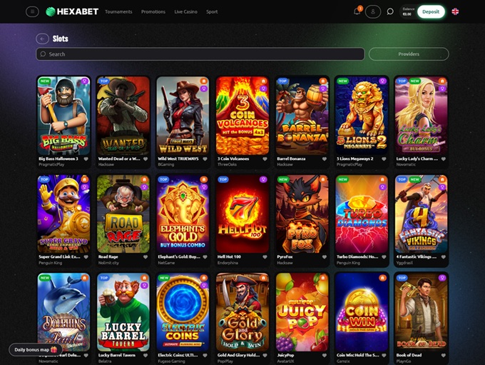 Hexabet Casino screenshot 2