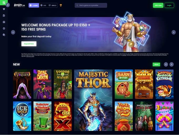 Slotsite.com Casino lobby