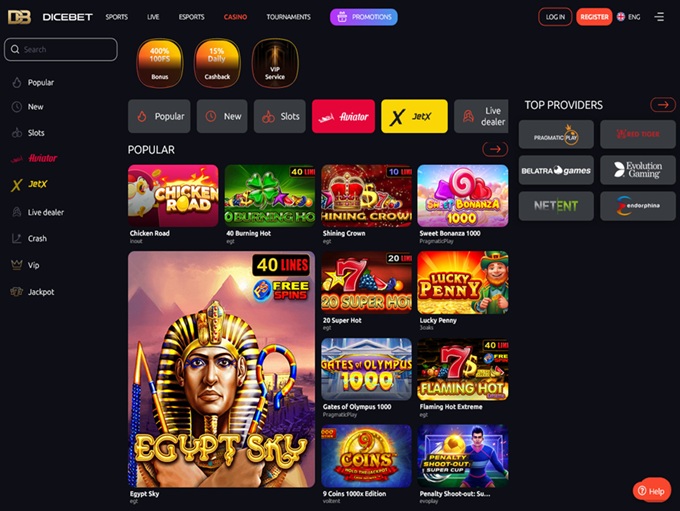 Dicebet Casino screenshot 1