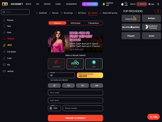 Dicebet Casino screenshot 3