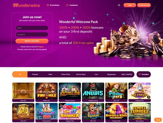 Wunderwins Casino lobby