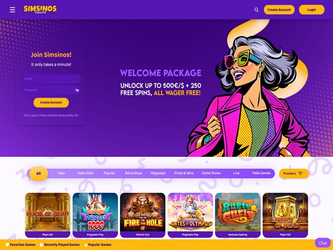 Simsinos Casino lobby