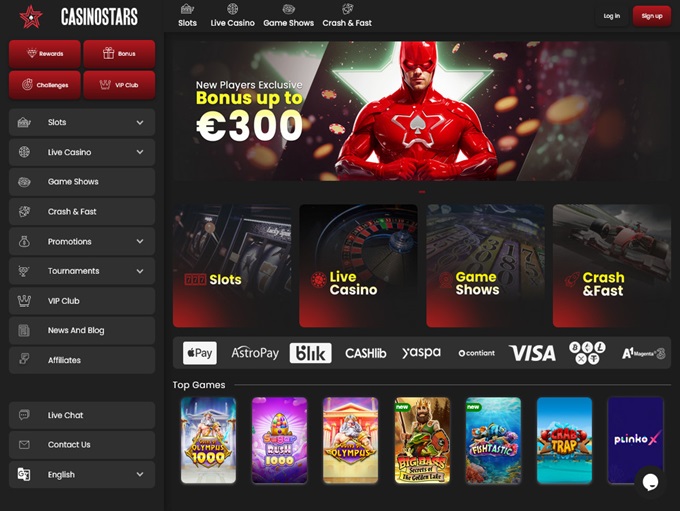 CasinoStars lobby