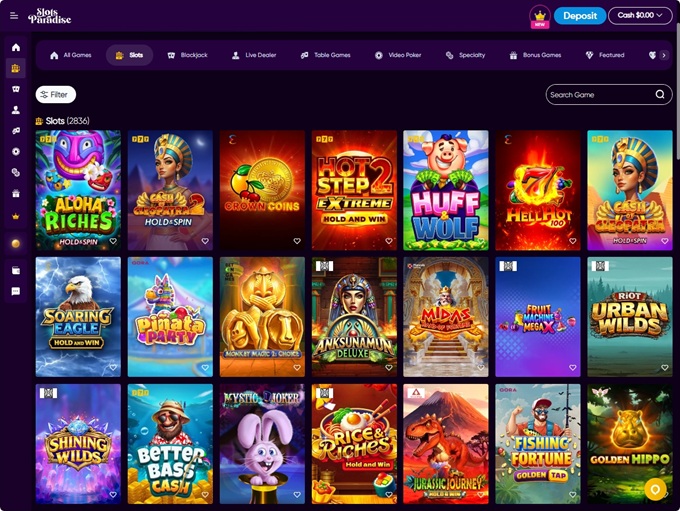 SlotsParadise Casino screenshot 2