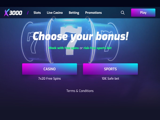 X3000 Casino screenshot 1