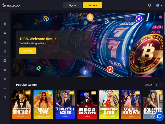 Rollblock Casino screenshot 1