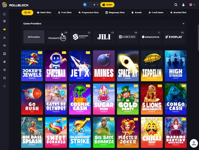 Rollblock Casino screenshot 2