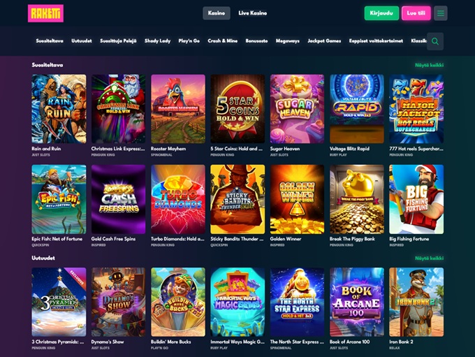 Raketti Casino screenshot 2