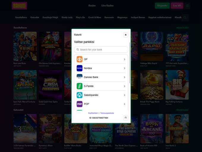 Raketti Casino screenshot 3
