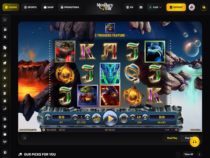 Monkey Tilt Casino screenshot 4