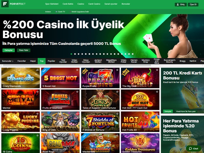 Forvetbet Casino lobby